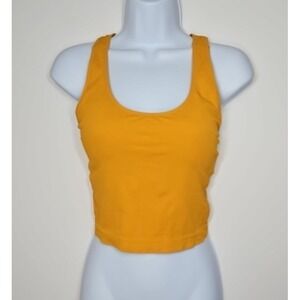 Calia Womens Yellow Seamless Brami‎ Sports Bra Tank Size Large NWT